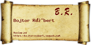 Bojtor Róbert névjegykártya